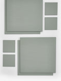 Sage green reversible faux leather placemats and coasters set of 4 (British brand)