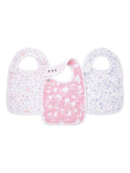 aden + anais pink bibs 3 pack, imported from the UK