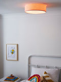 Glow pink diffused flush ceiling light pendant - British product