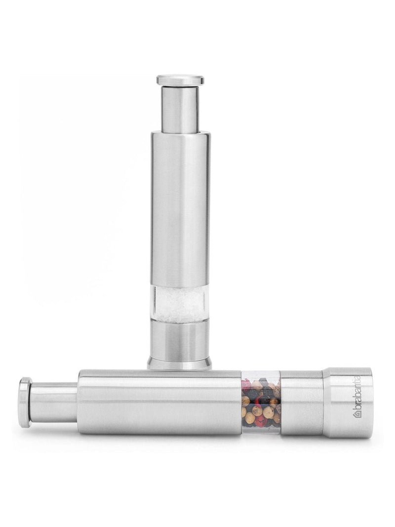 Brabantia Chrome Profile salt and pepper crusher set - British product