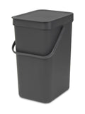 Brabantia Sort & Go 12L grey waste bin (British brand)
