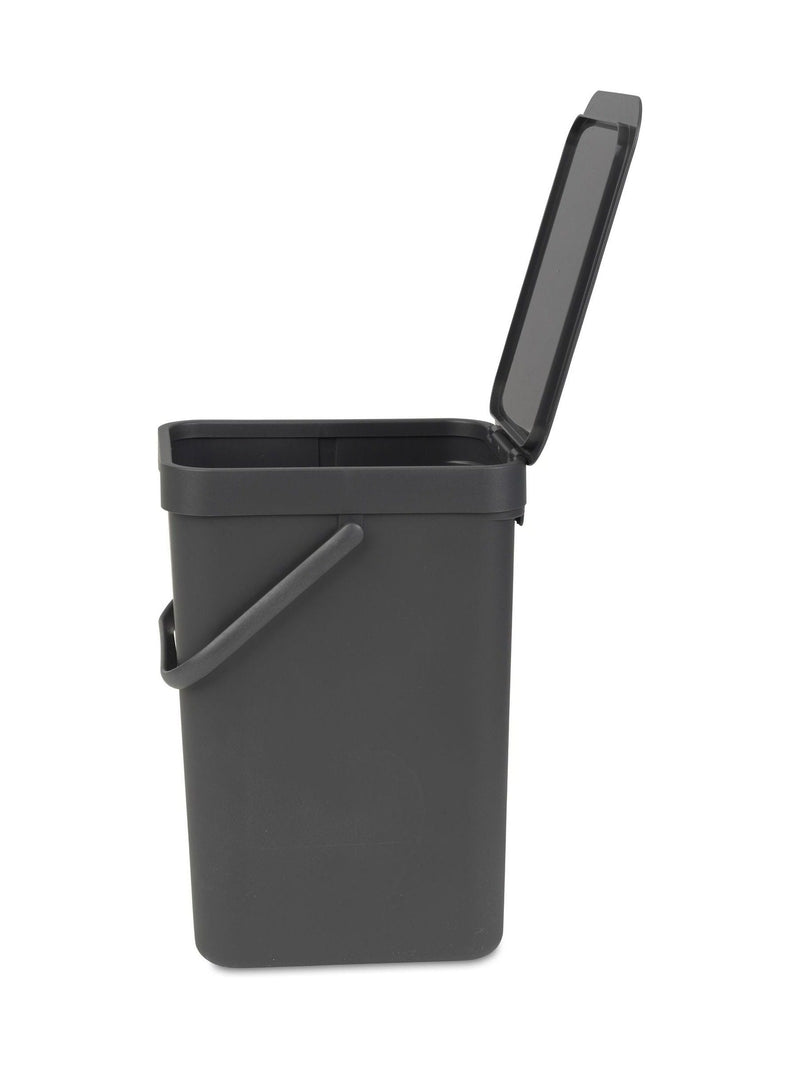 Brabantia Sort & Go 12L grey waste bin (British brand)