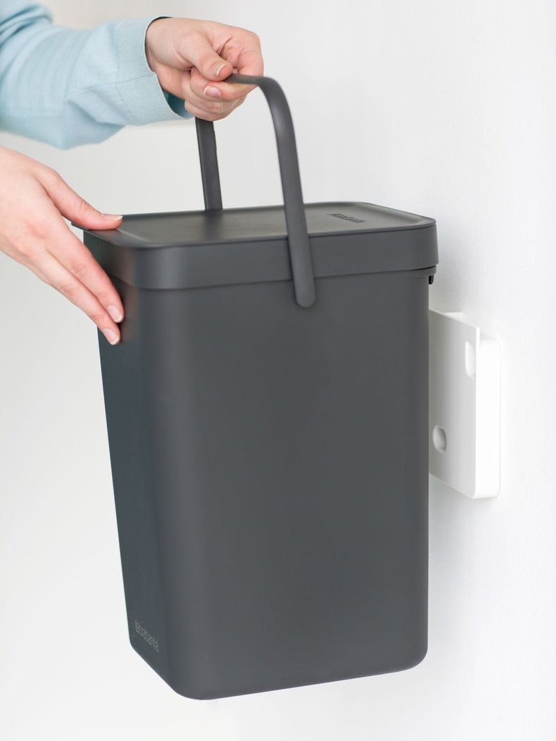 Brabantia Sort & Go 12L grey waste bin (British brand)