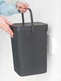 Brabantia Sort & Go 12L grey waste bin (British brand)
