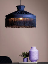 Next BHS Blue Fringed Shade Ceiling Light- Buy online at McGrocer
