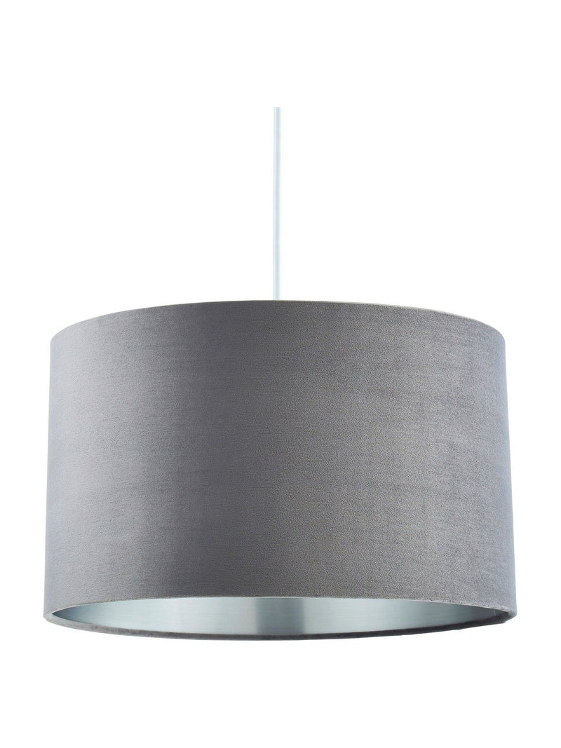 BHS grey velvet shade ceiling light 40cm, imported from the UK