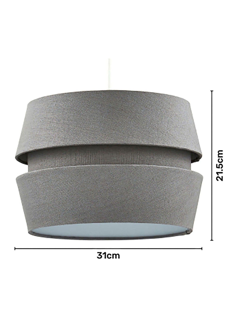 BHS grey three layer shade ceiling light, imported from the UK