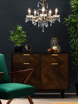 Next BHS Brass Paisley 5 Light Flush Chandelier- Buy online at McGrocer