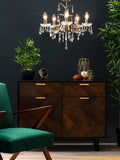 BHS Brass Paisley flush chandelier - British product