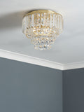 BHS Paladina Crystal Satin Brass Ceiling Light