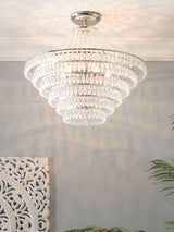 Next BHS Silver Large Flush Ceiling Light- Buy online at McGrocer