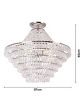 BHS silver flush ceiling light with crystal droplets, imported from the UK