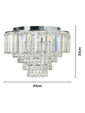 BHS Silver Paladina flush ceiling light, UK version