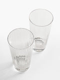 Jasper Conran London clear fluted tall tumbler glasses 15cm height set of 4, UK version