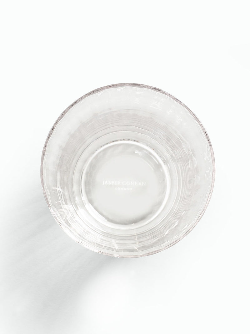 Jasper Conran London clear fluted tall tumbler glasses 15cm height set of 4, UK version