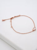 Ted Baker heart crystal adjustable bracelet rose gold (British brand)