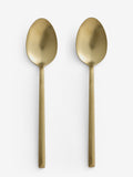 Gold Valencia stainless steel serving spoons set of 2 (British brand)
