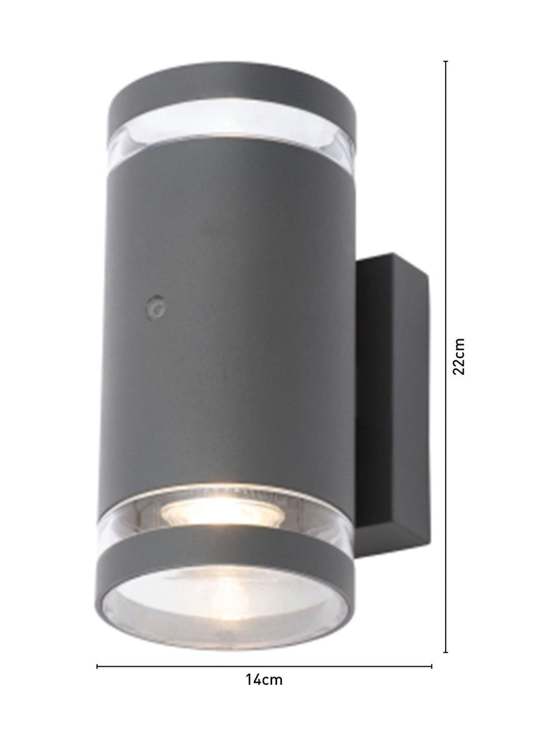 BHS Lens 2 outdoor wall light with photocell sensor - British product