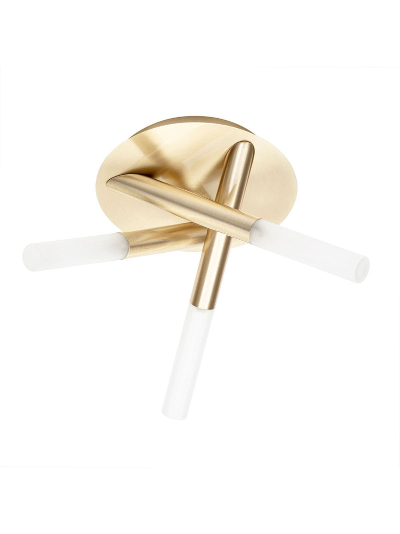 BHS Crux satin brass 3-light bathroom ceiling light British product