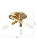 BHS Crux satin brass 3-light bathroom ceiling light British product