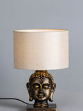 BHS Gold Buddha table lamp with white shade - British product