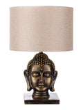 BHS Gold Buddha table lamp with white shade - British product