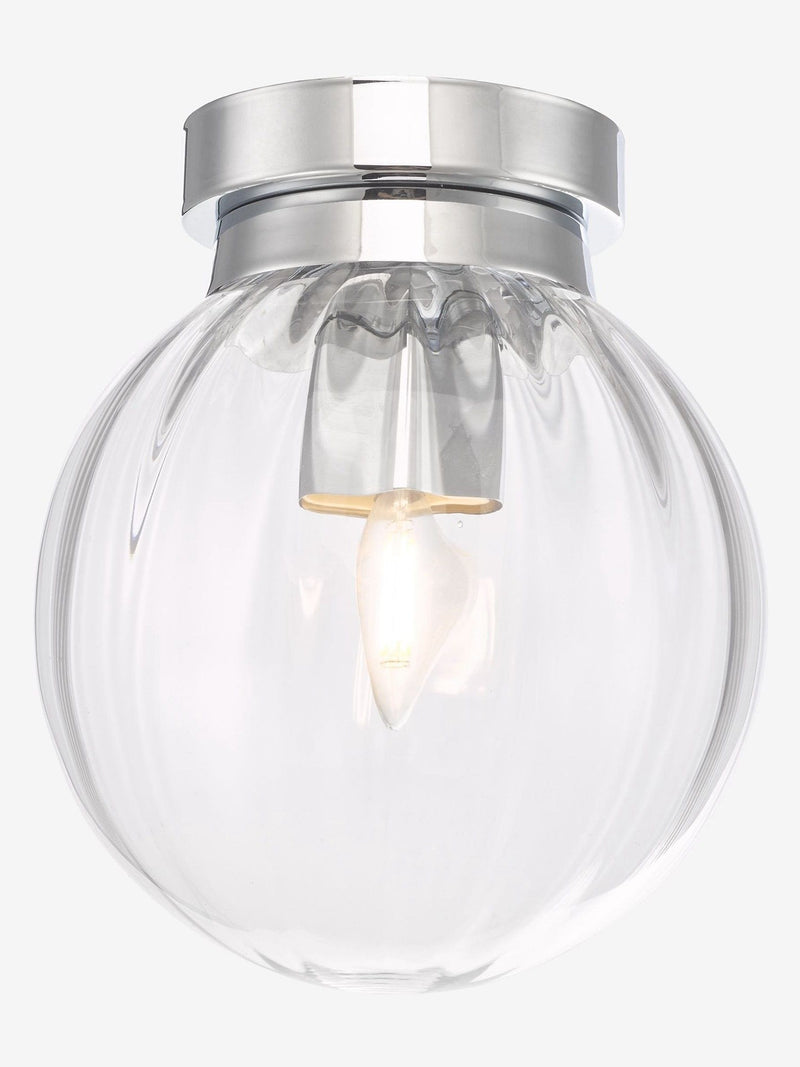 Dar Lighting Niagara flush ceiling light chrome - British product