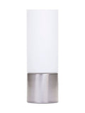 BHS silver cylinder touch lamp, imported from the UK