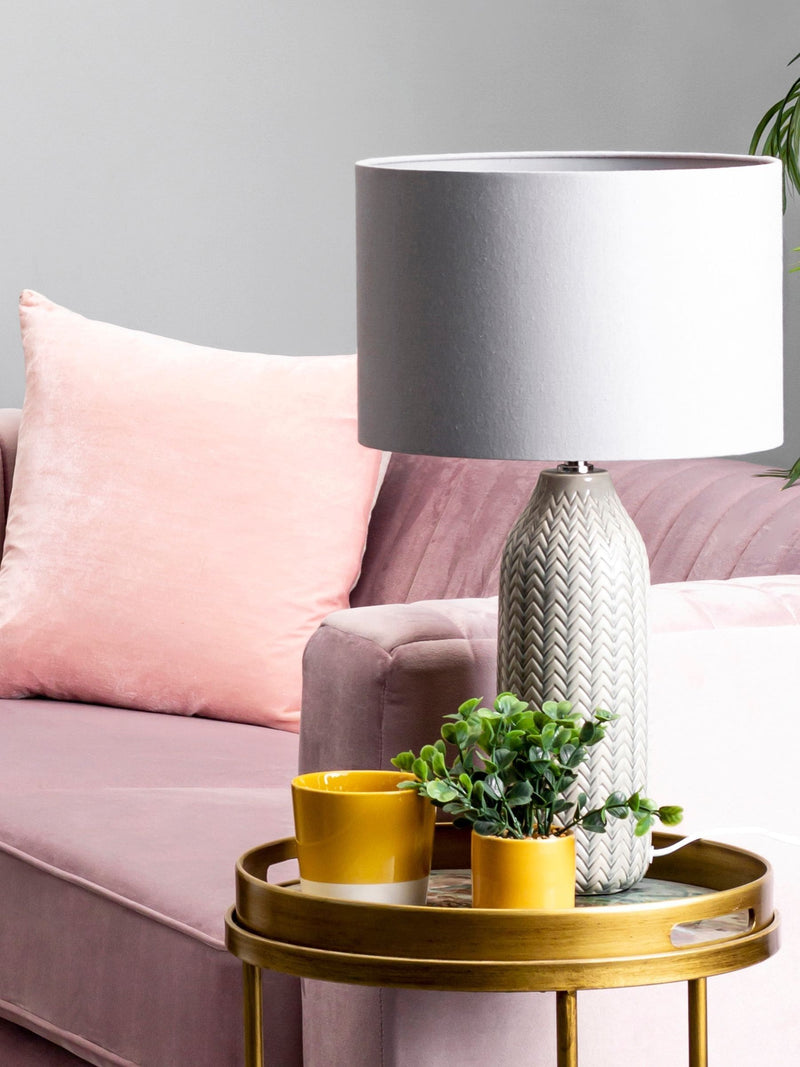 BHS Quentin table lamp grey finish - British product