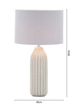 BHS Quentin table lamp grey finish - British product
