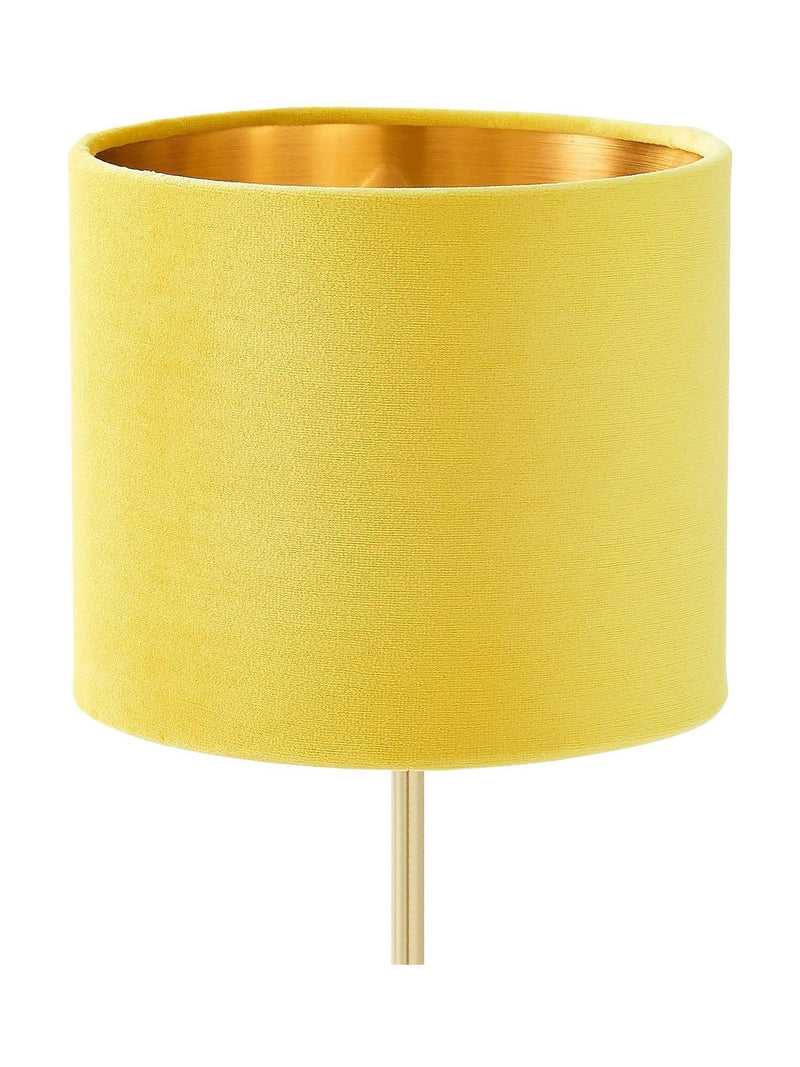 BHS yellow velvet table lamp 37cm - British product