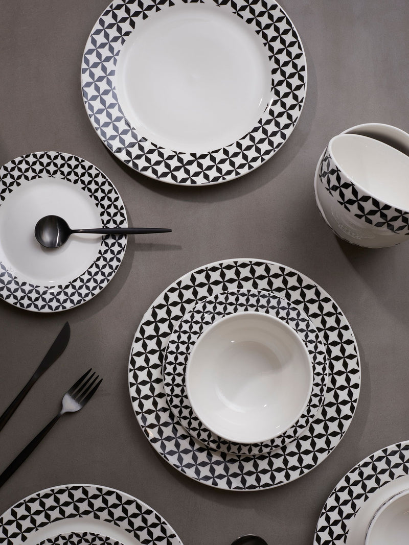 Interiors by Premier Avie Windmill white dinner set 12 piece, UK version