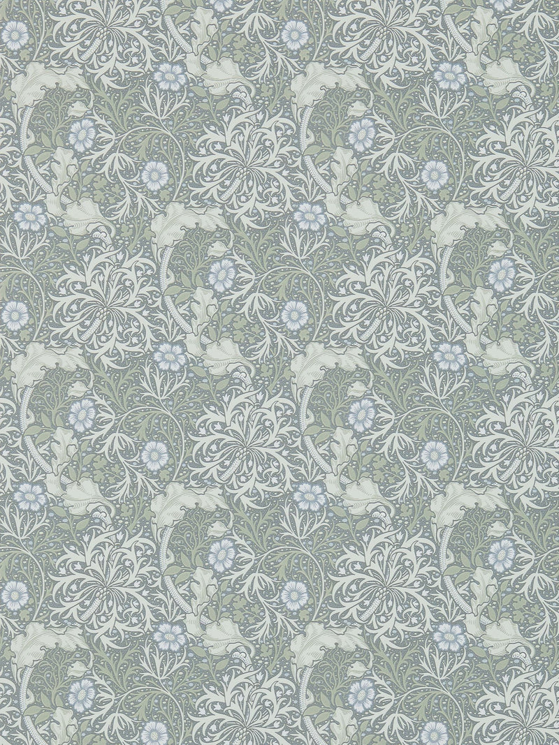 Morris & Co. Silver Seaweed wallpaper 10.05M, imported from the UK