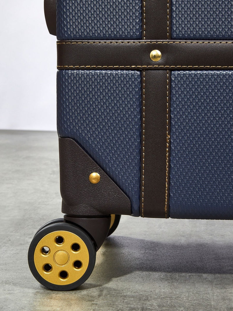 Rock navy vintage suitcase large 88L TSA lock, UK version