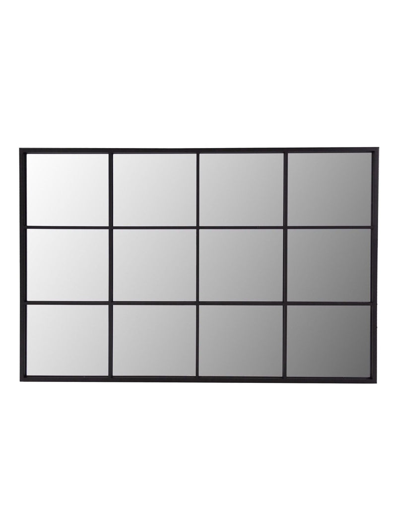 Charles Bentley Black Large Industrial Window Mirror, UK version