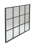 Charles Bentley Black Large Industrial Window Mirror, UK version