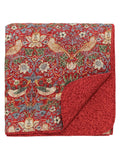 Morris & Co. Crimson Red Strawberry Thief bedspread, imported from the UK