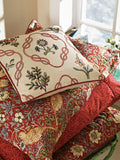 Morris & Co. Crimson Red Strawberry Thief bedspread, imported from the UK