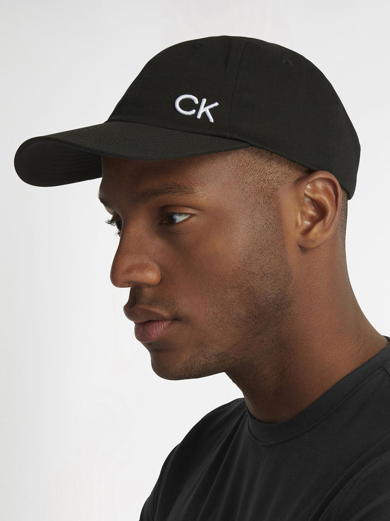 Calvin Klein Golf black cotton twill adjustable cap imported from the UK