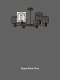 Jensen smoke grey chandelier glass spare part for U58856, imported from the UK