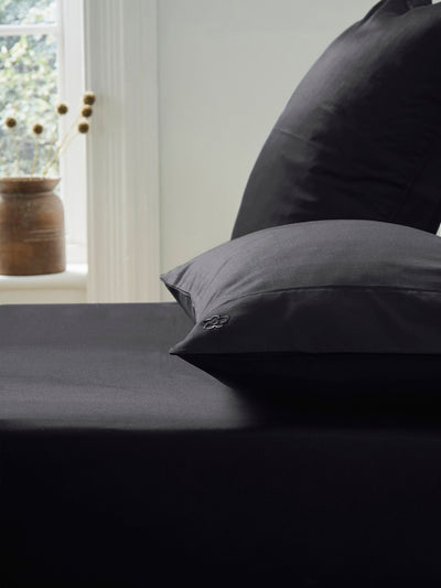 Next Ted Baker Black 250 Thread Count Cotton Fitted Sheet- Buy online at McGrocer