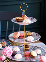 Next Sara Miller Blue Portmeirion 3-Tier Fine China Cake Stand- Buy online at McGrocer