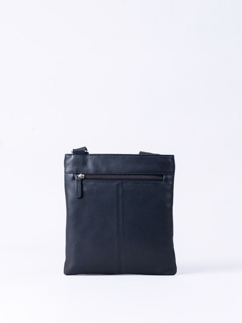 Lakeland Leather navy blue Allerdale cross-body bag (British brand)