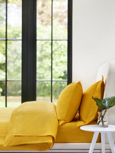 Next Jasper Conran Yellow 300 Thread Count Percale Weave Plain Duvet Cover- Buy online at McGrocer