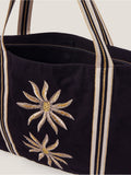 Monsoon black embroidered tote bag, imported from the UK