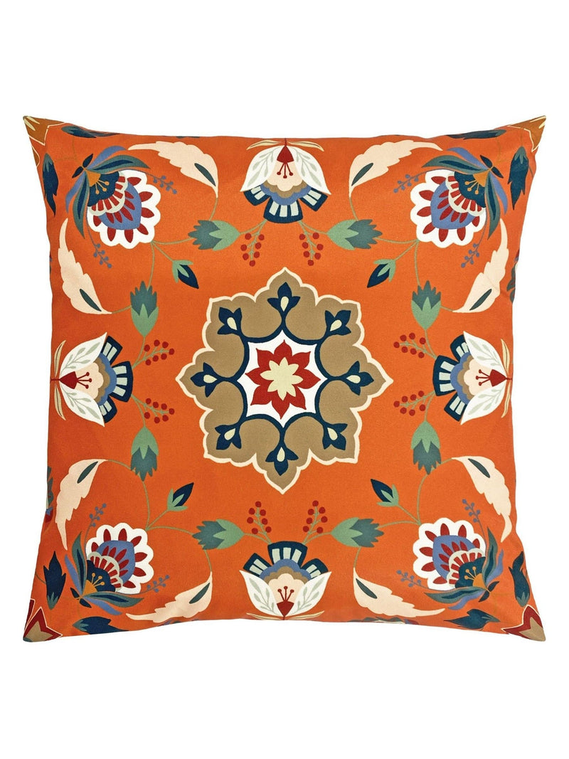 furn. orange folk flora outdoor cushion, imported from the UK