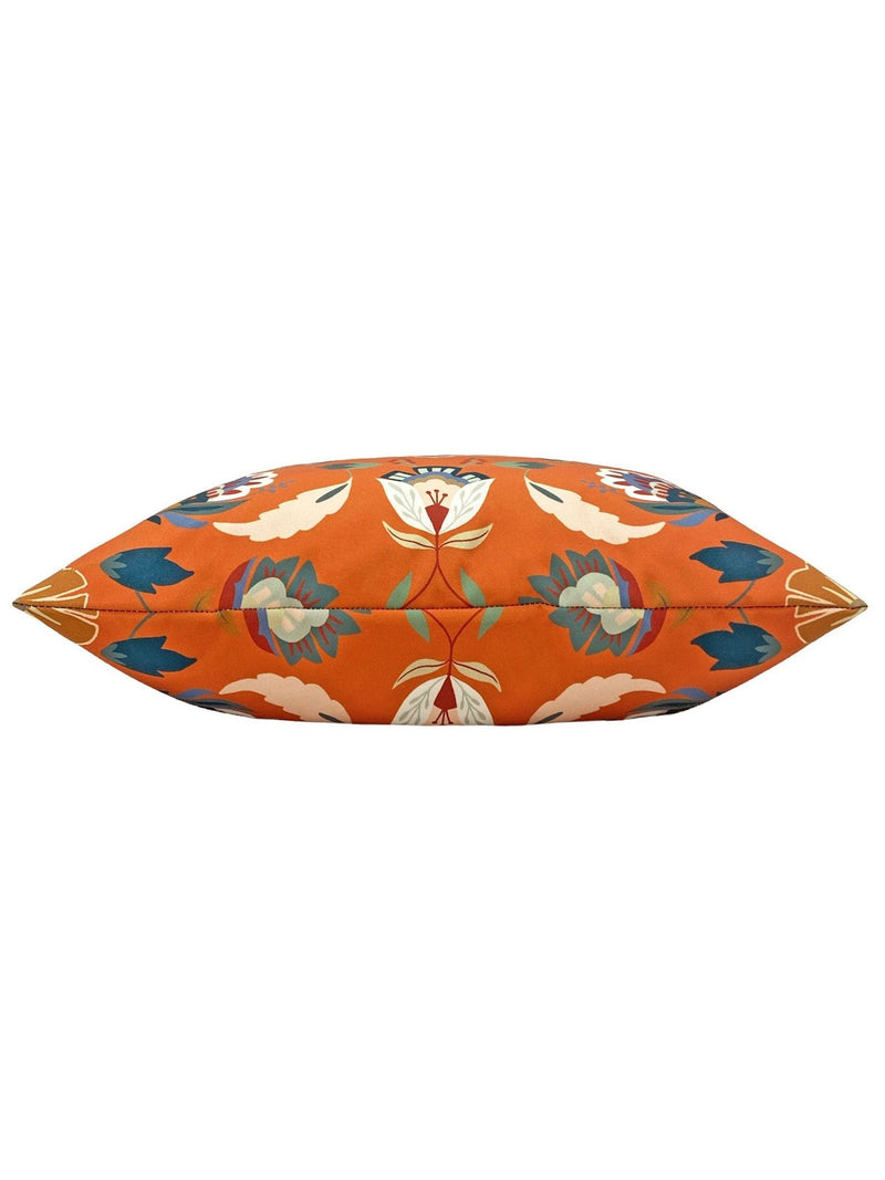 furn. orange folk flora outdoor cushion, imported from the UK
