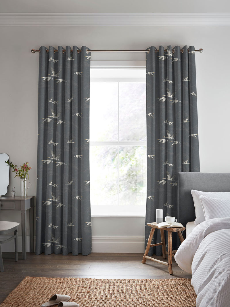 Laura Ashley Steel Grey Animalia fabric by the metre - British product