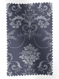 Laura Ashley Josette midnight blue damask fabric by the metre - British product