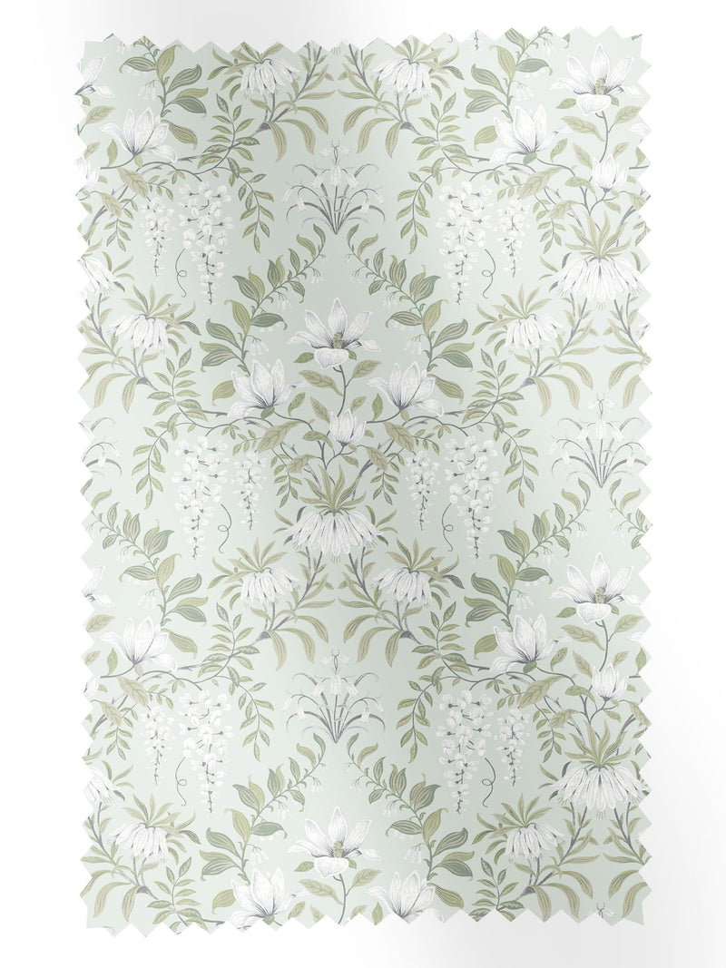 Laura Ashley sage green Parterre cotton fabric (British brand)